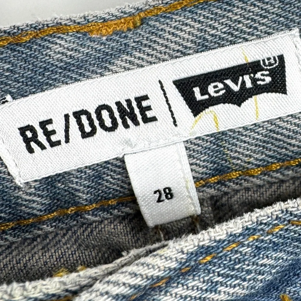 RE/DONE Levi’s The Short NEW Size 28 Floral Indigo Embroidered Jean Shorts